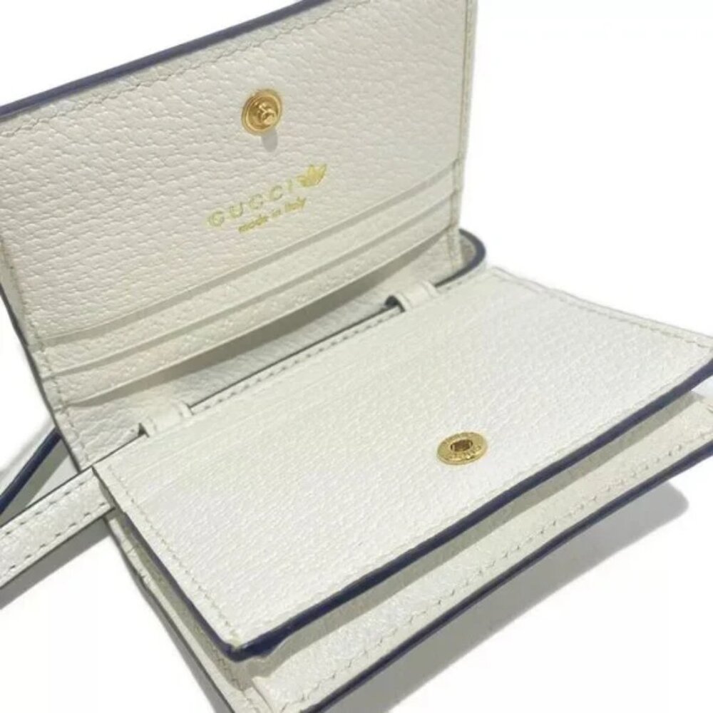 100% Authentic GUCCI Horsebit White Black Leather Other Style Wallet 1164-100724 - Picture 8 of 11